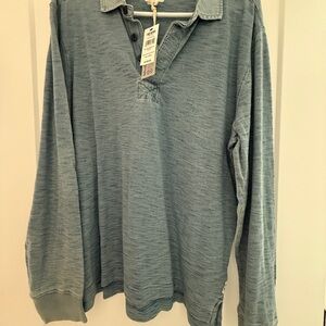 Blue Long Sleeve Rugby Shirt